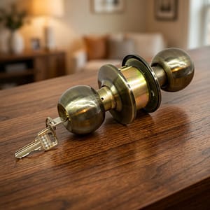 CERRADURA POMO REDONDO EMPAVONADA BLISTE LH-1850