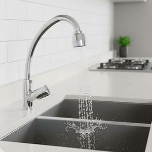 GRIFO PLASTICO CROMADO PICO ALTO DE MESADA LH-1894