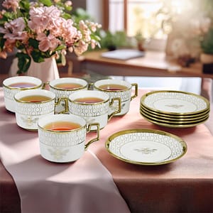 JUEGO LOZA 12PZ PARA TE DISENO HOJAS LH-4262