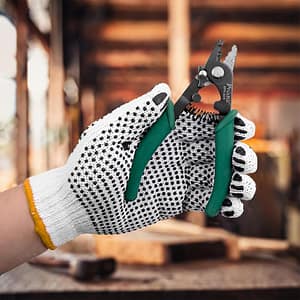 GUANTE HILO BLANCO CON PUNTITOS LH-4126