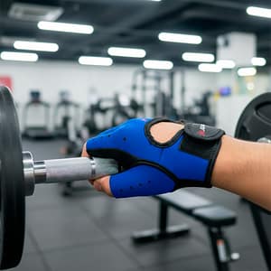 GUANTES PARA GYM AZUL NEGRO LH-4512