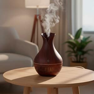 DIFUSOR HUMIDIFICADOR CON LUZ LED MADERA LH-4672