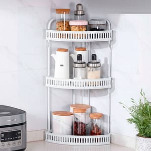 ESTANTE ESQUINERO DE 3 PISOS BLANCO LH-4750