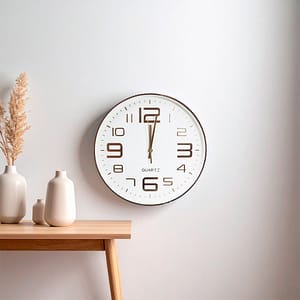 RELOJ REDONDO FONDO BLANCO 34CM DIAMETRO LH-4847