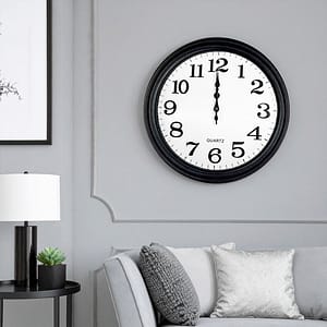 RELOJ REDONDO BORDE NEGRO DE 45CM LH-4849