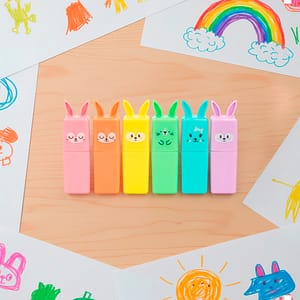 MARCADORES FLUORESCENTE PASTEL 6 U EN BOX LH-4429