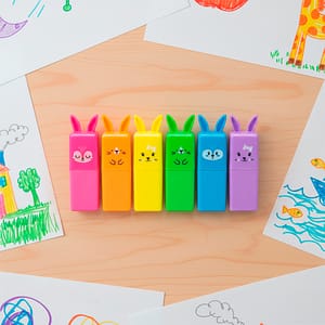 MARCADORES FLUO 6 UNID EN BOX PLASTICO LH-4430