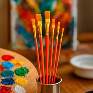 SET DE 6 PINCELES PLANOS EN BOLSA LH-4475