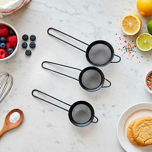 SET DE 3 COLADORES NEGROS5/6/7CM BLISTER LH-4590