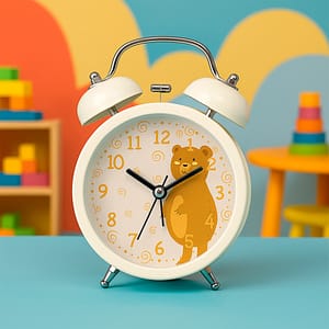 RELOJ DESPERTADOR REDONDO CON LUZ LH-4826