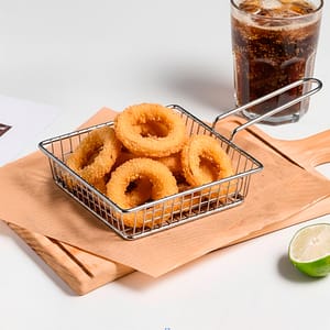 CANASTO METALICO CUADRADO PLATEADO LH-4629