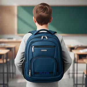 MOCHILA 40X30CM AZUL SHAOLONG LH-4958