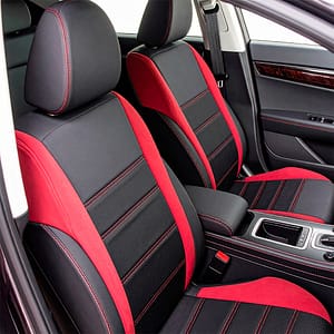 CUBRE ASIENTO TELA DETALLES ROJO LH-4545