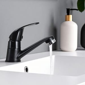 CANILLA METALICA COLOR NEGRO TIPO PALANCA LH-4816