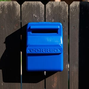 BUZON DE PLASTICO PARA CORREO AZUL URUGUAY