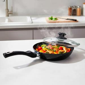 SARTEN CON TAPA DER VIDRIO 24CM VR-3777