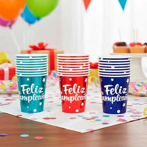 VASOS DESCARTABLES X10UNID DISEÑOS VARIOS TWKC-7