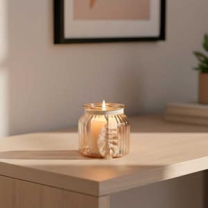 PORTA VELA VIDRIO C/CORDON Y COLGANTE 2M-7529C