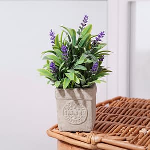 ADORNO PLANTA C/FLORES Y MACETA FY019