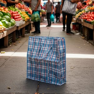 BOLSO A CUADROS 55X55CM P/MANDADOS GM-WQ103