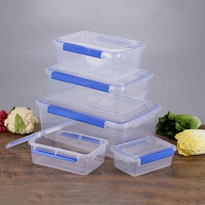 RECIPIENTE PLASTICO RECTANGULAR C/TAPA E04YZ