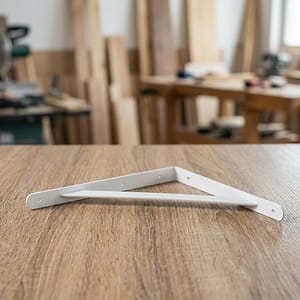 SOPORTE METALICO BLANCO 30X19 CM P/ESTANTE LH-2940