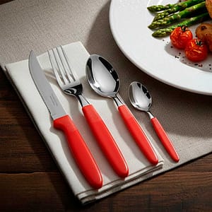 SET CUBIERTOS TRAMONTINA ROJO 23398/788