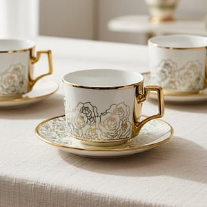 JUEGO LOZA 12PZ PARA TE DISEÑO ROSAS LH-5054