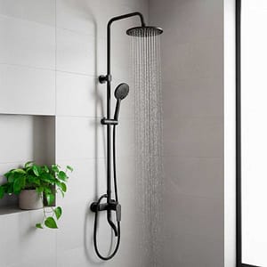 BARRAL DE DUCHA REDONDO NEGRO ITALOMIX LH-5051