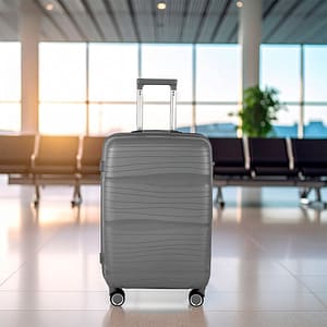 VALIJA RIGIDA C/RUEDAS 20″ GRIS LH-4414