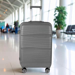 VALIJA RIGIDA C/RUEDAS 28″ GRIS LH-4414