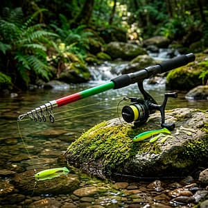 SET DE PESCA CANA CON ANZUELOS Y SENUELOS LH-712