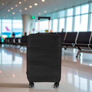 VALIJA RIGIDA C/RUEDAS 24″ NEGRA LH-4415