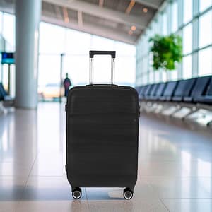 VALIJA RIGIDA C/RUEDAS 20″ NEGRA LH-4415