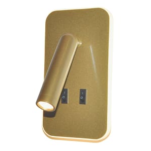 Portátil led de pared con SPOT móvil, DOBLE LUZ - DORADA