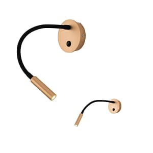 Portátil led de pared con SPOT móvil y brazo flexible - DORADA