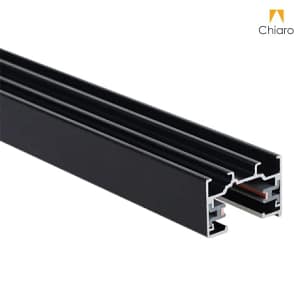 Riel electrificado de aluminio - 2 vías para spot de riel 1 mts - BLANCO