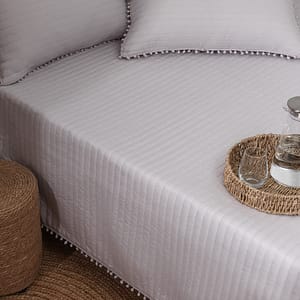 Set Colcha Bellagio Con Pompones 220×240