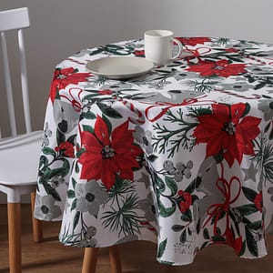 Mantel Poliéster Estampado Navidad Redondo160