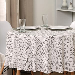 Mantel Navidad De Algodón Fiesta Redondo 160