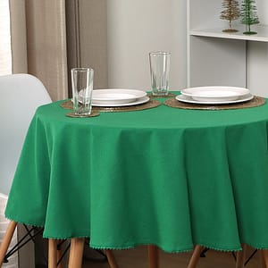 Mantel Con Puntilla Navidad Redondo 160