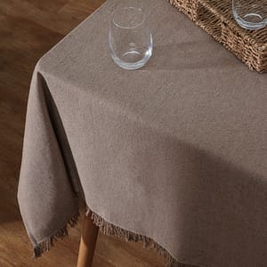 Mantel Liso Con Flecos 140×140