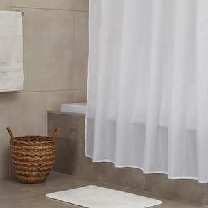 Cortina De Baño Jacquard Raya Fina 180×180