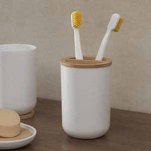 Porta Cepillo Con Bamboo