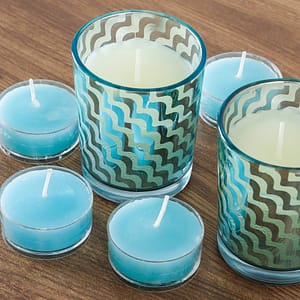 Set x4 Velas Con 2 Vasos