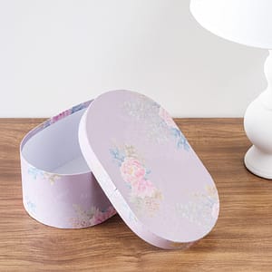 Caja Oval Flores Grande