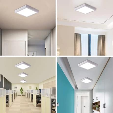 Panel LED 18W, de adosar, aplicar cuadrado BLANCO - Cálido 3000K - Imagen 3