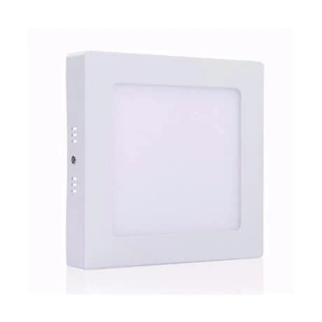 Panel LED 18W, de adosar, aplicar cuadrado BLANCO - Cálido 3000K - Imagen 4