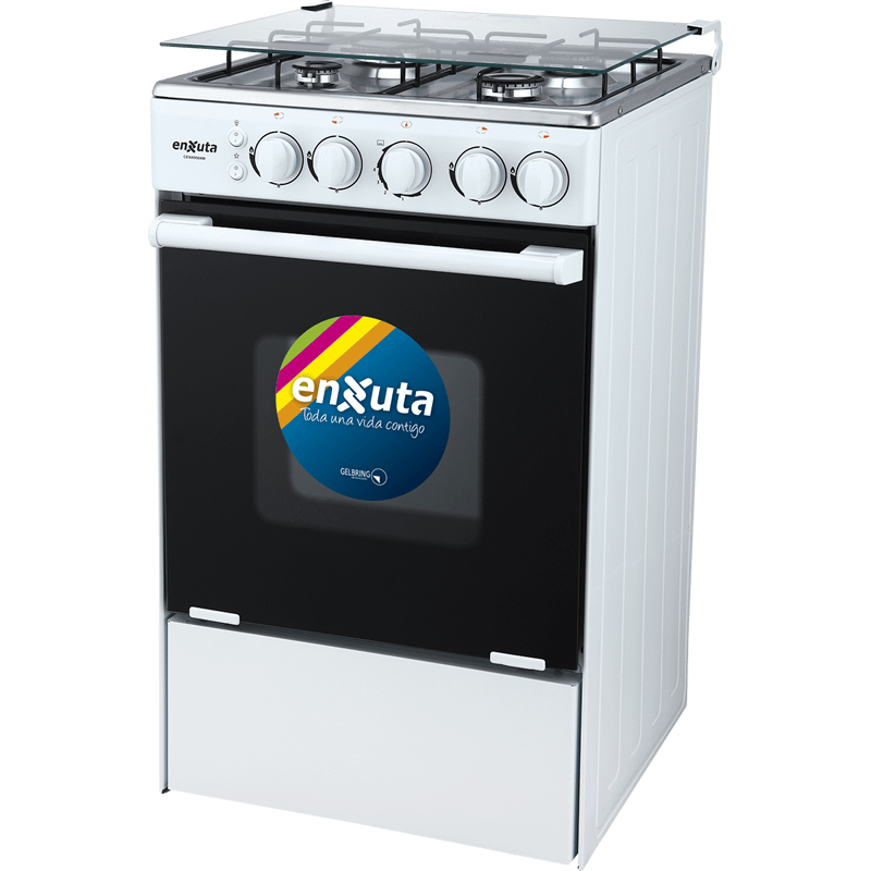 Cocina Supergas 4 Hornallas Blanca con Termocupla 50x60 - Enxuta - CENX9504W