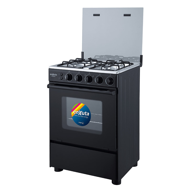 Cocina Supergas 4 Hornallas Negra con Termocupla y Grill 60x60 - CENX9604N – Enxuta - Imagen 2